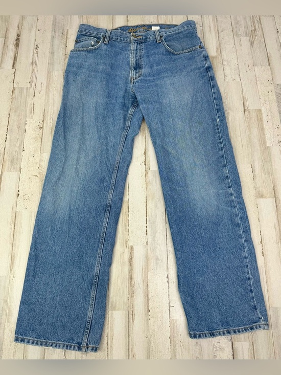 Other - Vintage Eddie Bauer Jeans Mens 34x32 Straight Fit Y2K Medium Wash Blue Denim